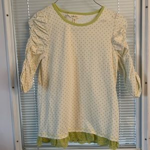 Matilda Jane green polka dot tunic size 12